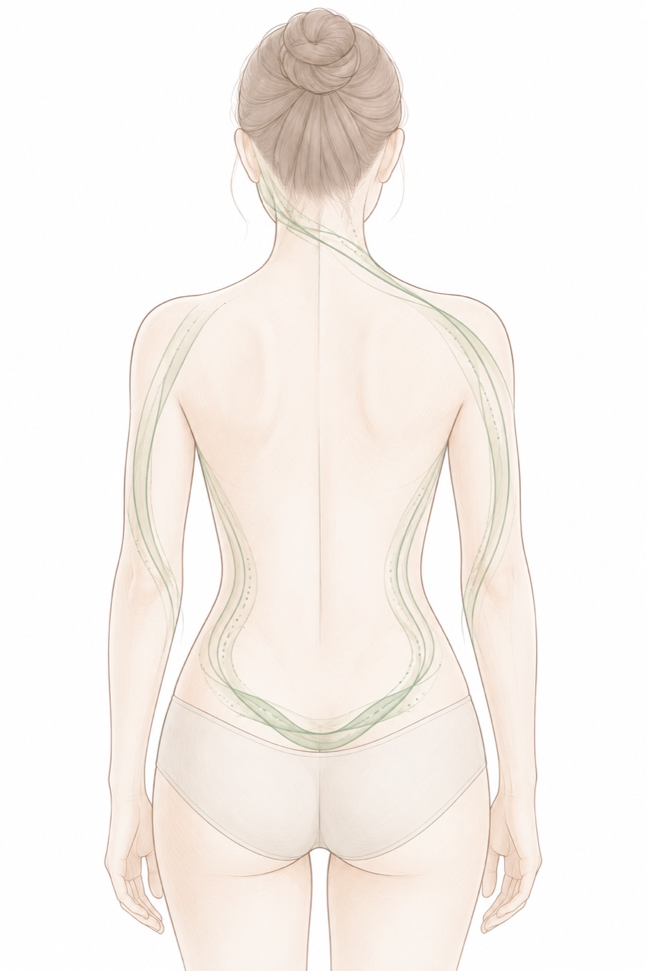 顔・二の腕・下腹のたるみは、どこでつながっているのですか？のイラスト - 美容整体ReLUMI天王寺