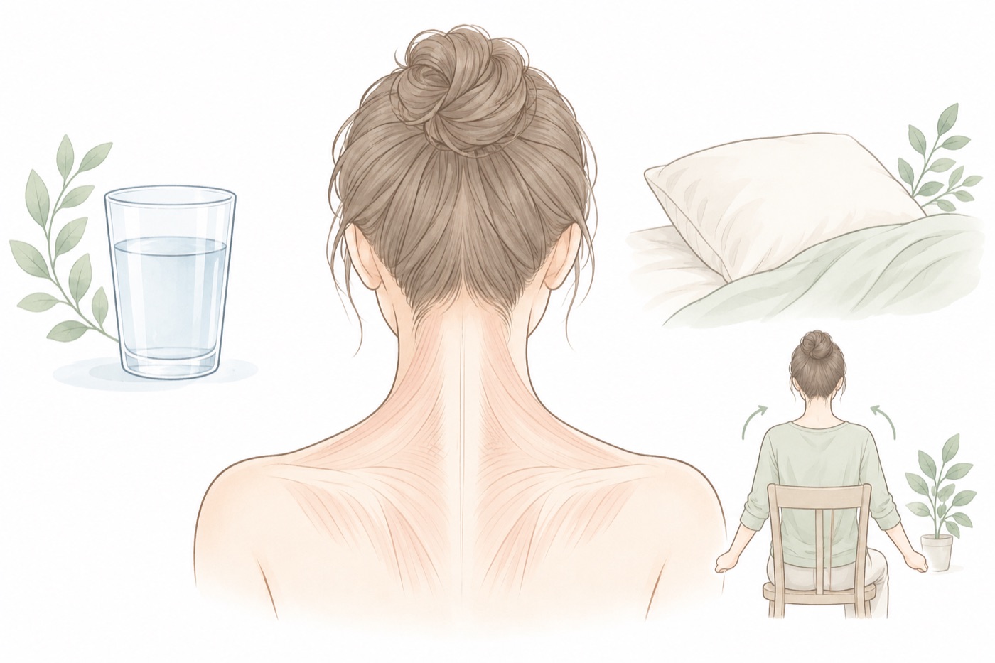 施術と施術の間の日に、頭の重さをためこまないためにできることは？のイラスト - 美容整体ReLUMI天王寺